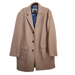 BODEN Men's Overcoat Camel Wool Size Large Jacket Coat Beige M0867 NWOT‎